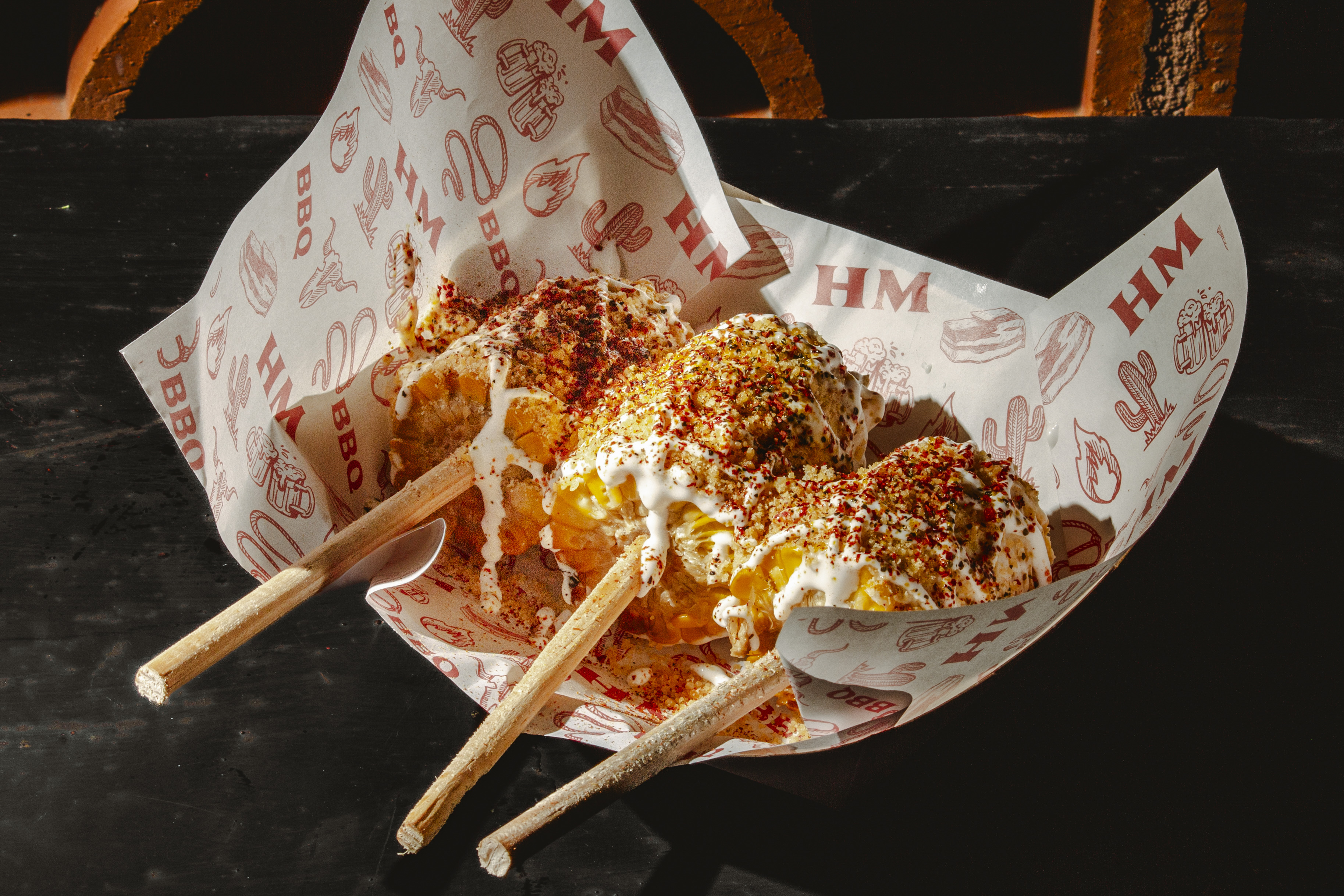 Elote loco ahumado